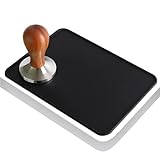 Tampermatte,Coffee Mat,Tamper Matte,Tamping Matte,Tampermatte Klein,Tampermatte aus Silikon,für Zuhause,Büro,Café,Anti-Rutsch,20x15 cm (Schwarz)