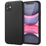 JETech Silicone Hülle für iPhone 11 (2019) 6,1-Zoll, seidigem Ganzkörper-Schutzhülle Case Cover, mit weichem Mikrofaser-Innenfutter stoßfestes Abdeckung (Schwarz)