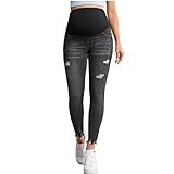 GZYshoyao Umstandsjeans Skinny Jeans FüR Schwangere Schwangerschaftsjeans Lang Umstandshose Jeans Hose Destroyed Jeans Maternity Jeanshose Denim Leggings FüR Schwangerschaft Umstands JeansJeggins