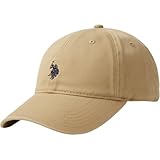 U.S. POLO ASSN. Herren Baseballmütze aus gewaschenem Twill-Baumwolle, verstellbar, mit Pony-Logo und gebogener Krempe Baseballkappe, Khaki, Einheitsgröße (6er Pack)