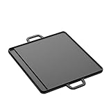 tepro Grillzubehör Universal Guss-Wendeplatte Grösse L, Grillfläche: ca. 30 x 30 cm, 8310, Schwarz