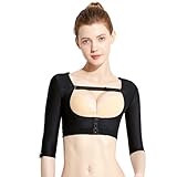 TDJDYQU Oberarm Shaper Post Chirurgische Kompressionsärmel Für Frauen Schlankere Oberteile Haltungs-Korrektur-Weste Shapewear(Schwarz,S)