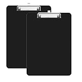 Klemmbrett A4, 2er Klemmbrettmappe mit Robustem Clip und Loch Zum Aufhängen Zwischenablage Schreibblock für Büro