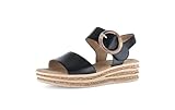 Gabor Damen Plateausandalen | Frauen Sandalen | Best Fitting | Strandschuhe | Plateausandaletten | dicke Sohle | bequem | schwarz (Natur) | 41 EU - 7.5 UK