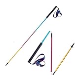 Wanderstöcke Aluminium Trekking Pole Leichte Faltbare Quick Lock Trail Running Walking Stick(2pcs 110cm Rainbow)