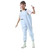 Generisch Wathose für Kinder, Wathose zum Angeln, für Kleinkinder, wasserfest, Wathose zum Jagen Angeln mit Stiefeln (Light Blue, 9-10 Years)