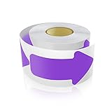 Meitaat 200 Stück Pfeil Aufkleber 5 x 10 cm Pfeile Bodenmarkierung Rolle Selbstklebend Boden Sticker Wetterfest lila
