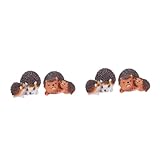 Toyvian 2 Paare Igel-Ornament Im Freien Gefälscht Ornamente Anlage Deko Bastelset Igel-Modell Igelfiguren Gartenverzierung Gartenschmuck Landschaftsschmuck Igel Handwerk Igel Schmuck Harz