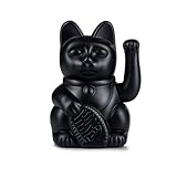 Donkey Products Lucky Cat Winkekatze in der Farbe Schwarz aus Kunststoff, 15cm, 330466