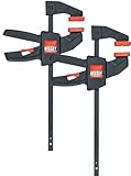 BESSEY Einhandzwingen EZS11-4SET, Spannweite 110 mm Ausladung 40 mm, Spannkraft 20 Kg, 2 Stück, Umsteckbar zum spreizen, Einhandbedienung ohne Kraftaufwand, Gewicht 0,12 Kg