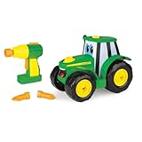 John Deere 46655 Bau-Ihr-Ihnen-Johnny-Traktor, Kinder Traktor zum Selbstbauen, Hochwertiger für Kinder ab 18 Monaten, Spielen und Sammeln, Spielzeugtraktor, ab 18 Monaten, Grüne