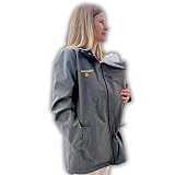 Amarsupiel Unisex Umstands- und Tragemantel Softshell: wasserdicht, winddicht und Oeko-Tex-zertifiziert, Grau
