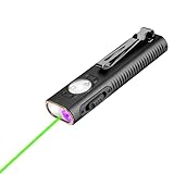 TrustFire Mini X3 wiederaufladbare EDC-Taschenlampe mit weißem Licht, Flutlicht, UV und grünem Strahl, 1050 Lumen tragbare flache Taschenlampen, vierfache Lichtquellen, Taschenlichter für Notfall