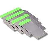 ToolSpace Set von Japanspachteln - 4 Stück - 50/80/100/120 mm - Metallspachteln zum Fugen, Glätten, Verteilen von Massen, Strapazierfähig und flexibel, Guter Griff