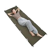 KANBCNG Feldbett Klappbar Erwachsene Feldbett Ultraleichtes Campingbett Tragbar Campingbett Faltbar Leicht Klappbett Camping bis 150 kg für Zelt 190 × 65 × 17cm für Roadtrips Wandern usw (Armeegrün)