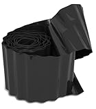 Windhager Rasenkante, Raseneinfassung, Beeteinfassung, Beetbegrenzung, Mähkante, Anthrazit, 500 g/m², 9 m x 20 cm