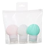 minkissy 3 stücke Silica Gel Flasche Pulver Make-up Reise Flüssigkeit Container Make-up Reise Container Kleine Körper Waschen Flasche Reisebehälter für Toilettenartikel Pp Kleine Flaschen Silikon