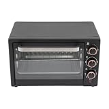 Mini Backofen 22 L, PizzaOfen 1000W, 4 Heizungsrohr Gleichmäßig & Schnelle Heizung, Minibackofen mit Sichtbare Glas Dropdown Tür, 120°C-250°C Temperatureinstellung, Miniofen mit Timer 0-60min