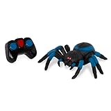 Terra Ferngesteuerte Spinne Blau – RC Vogelspinne mit leuchtenden LED Augen und Fernbedienung – Tarantula Spielzeug ab 6 Jahre