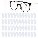 Fukaisu 24 Paar Brillen Nasenpads aus Silikon, 1,9cm Rutschfeste Transparente Pads Weiche Selbstklebende Ersatz Nasenkissen für Brillen und Sonnenbrillen