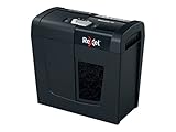 Rexel Aktenvernichter Secure X6, Partikelschnitt, 7-6 Blatt A4 (70-80 g/m²) Kapazität, Sicherheitsstufe P4, 10L Abfallbehälter, leise & kompakt, für zu Hause / Home Office, schwarz, 2020122EU