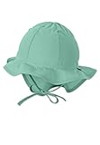 Sterntaler Baby Unisex Flapper Baby Flapper - Sonnenhut Baby, Outdoor Hut, UV Hut Baby - aus Baumwolle mit Nackenschutz - mittelgrün, 53