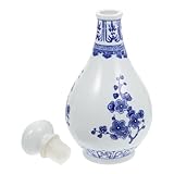 Homoyoyo Keramik Sake Kanne Mehrzweck Weinkessel Weißweinflasche mit Traditionellem Muster für Hotel Restaurant Familie