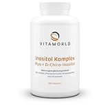 vitaworld Inositol Komplex für Frauen – 180 vegane Kapseln mit Myo- & D-Chiro-Inositol, Mönchspfeffer, Safran, Ginkgo - mit Vitamin B6, D3, K2, Zink & Magnesium für hormonelle Balance & Zyklus