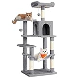 Feandrea Kratzbaum, 143 cm hoch, Katzenbaum, mehrstöckiges...