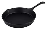 Wok Uncoated Gusseisen Bratpfanne Pan Breakfast Pan Non Stick Reine Eisen Bratpfanne Gasherd Universal Pan (Color : Black, Size : 24cm)