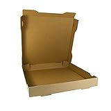 BIO Pizzakarton Pizzaboxen 100 Stück 33x33 Pizzaschachtel Pizza-Box Braun Neutral