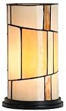 Casa Padrino Luxus Tiffany Hockerleuchte Mehrfarbig Ø 12,5 x H. 23,5 cm - Tiffany Tischleuchte - Tiffany Schreibtischleuchte - Tiffany Leuchten - Luxus Interior - Luxus Leuchten