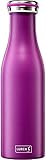 Lurch 240850 Isolierflasche/Thermoflasche für heiße und kalte Getränke aus doppelwandigem Edelstahl 0,5l, purple