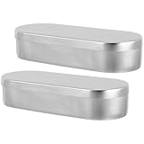 Cabilock 2 Stück Aluminium Sterilisationsboxen mit Deckel 20 ml Wiederverwendbare Labor Desinfektionsschalen für Instrumente Hitzebeständig Kompakt Dicht Verschließbar