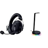 Razer BlackShark V2 HyperSpeed - Kabelloses Ultra leichtes E-Sport-Headset & Base Station V2 Chroma - Headset-Ständer mit USB-Hub und RGB-Beleuchtung