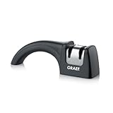 GRAEF. maueller Messerschärfer Pronto Schwarz mit CrissCross-Schärftechnologie, Diamant-Schleifscheiben, geringer Materialabtrag