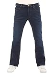 LEE Jeans Herren Stretch Bootcut Denver Jeanshose Hose Denim w38, Farbe: Dark Blue Elko, Größe: 38W / 32L