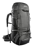 Tatonka Yukon 60+10 - Trekkingrucksack mit Frontzugriff, verstellbarem Rückensystem, extra Bodenfach, Regenhülle und 70 Liter Volumen (black/titan grey)