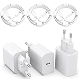 [Apple MFi Certified] 25W USB C Ladegerät,3er Pack iPhone Ladegerät und 2M iPhone Ladekabel*3, PD 3.0 USB C Schnellladegerät iPhone auf Lightning Kabel 2M für iPhone 14 Pro Max 13 12 11 XS SE iPad