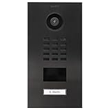 DoorBird D2101V IP Video Türstation, Titan-Optik gebürstet | Video-Türsprechanlage mit 1 Ruftaste, RFID, HD-Video, Bewegungssensor