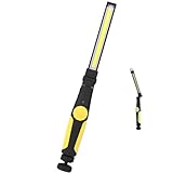 LED-Taschenlampe, Workshop, schmal, 9 mm, 360 °, dimmbar und wiederaufladbar, USB, Magnetfuß und Haken am Kopf, Arbeitsleuchte, 5 W max. 230 Lumen, Automonie 90 Minuten