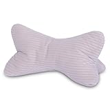 Leseknochen Cord Cream Nackenkissen beige Knochenkissen Nackenrolle Lesekissen Öko-Tex 100 zertifiziert und 60°C waschbar - Kissen für Nacken, Knie oder Bauch zum Lesen oder Relaxen - 38x19x19 cm