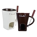 LIFKOME 2 Sätze Schokoladenfondue Schokoladenschmelzbecher Heißer Schokoladenwärmer Keramik-schmelztiegel Fondue-topf Käsewärmer Butterwärmer Schmelzende Schokoladentasse Rostfreier Stahl