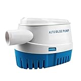 BACOENG Bilgenpumpe 12V Automatisch, 1100GPH/70LPM Lenzpumpe Bilgenwasser-Pumpe mit Schwimmschalter