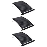 ShGaxin Gebogene Solar-Heizungen für Pool 3 STK Pool Solarheizung, Poolheizung, Poolzubehhör, Sonnenkollektor, 110x65 cm