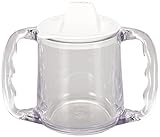 Homecraft Caring Mug, Two Handle Easy Grip Mug, Spill Resistant Portable Travel Mug with Spout Opening for Children, Elderly and Disabled Users , Small Spout (Non Retail)
