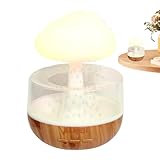Sghtil Wassertropfen-Luftbefeuchter, Regentropfen-Luftbefeuchter | 400 ml Pilzbefeuchter für das Schlafzimmer mit einstellbaren LED-Lichtern | Desktop-Brunnen Diffusor