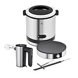 WMF Set 3-teilig Küchenminis 3in1 Eismaschine, Ice Maker für Frozen Joghurt, Sorbet und Eiscreme und Lono Crepes Maker, Creperie mit Wender und Teigverteiler und Kult X Edition Handrührgerät