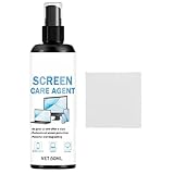 Reinigungsspray für Bildschirm – 1 Flasche mit 50 ml Staubentferner | Bildschirmreiniger mit Tuch, Reinigungsmittel für Monitore für Fernseher, Handy, elektronische Geräte, Monitor