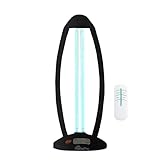 CARSO UV Sterilisationslampe mit Ozon UV-C Lampe 65W e Desinfektionsrate 99% - Desinfektionslampe für Heim - Raum - Büro - Schule (Black), HY-020